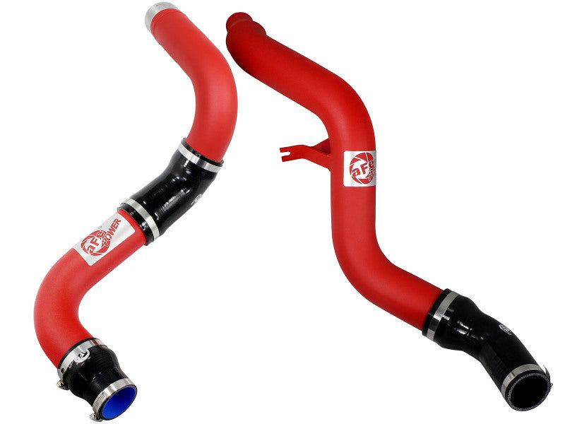 Tubes latéraux chaud et froid du refroidisseur intermédiaire rouge aFe Bladerunner 3 pouces 14-15 Dodge Ram 1500 EcoDiesel V6 3,0 L