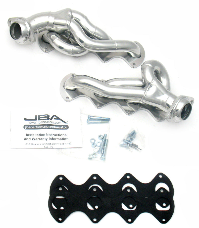 JBA 05-10 Ford F-Series 5.4L 3V 1-5/8in Primary Silver Ctd Cat4Ward Header