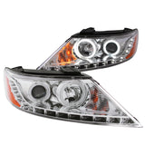 Phares de projecteur ANZO 2011-2013 Kia Sorento avec halo chromé (CCFL)
