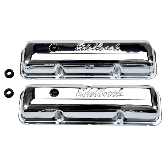 Cache-culbuteurs Edelbrock Signature Series Ford 1958-1976 FE V8 Chrome