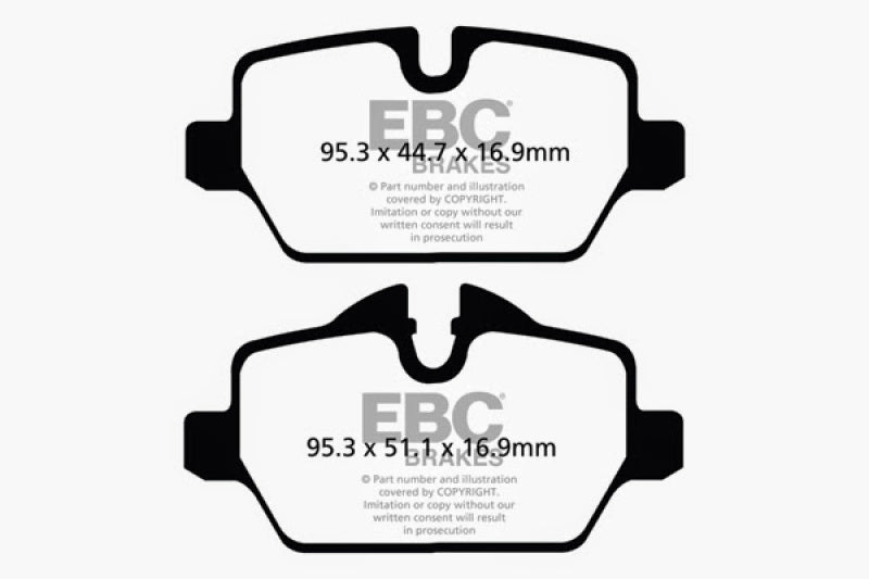 Plaquettes de frein arrière EBC 10+ Mini Countryman 1.6 Cooper Greenstuff