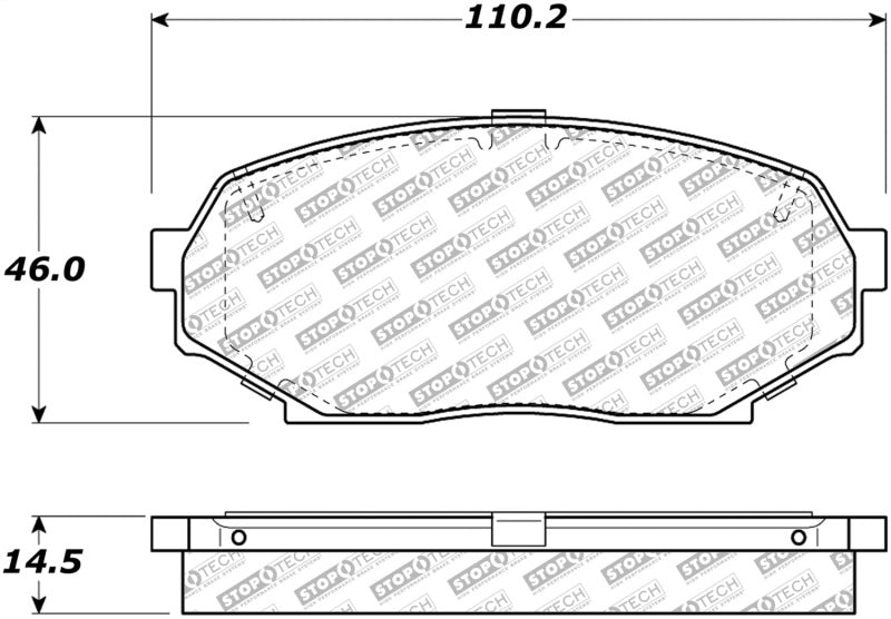 Plaquettes de frein avant StopTech 90-93 GEO Storm / Mazda Miata Street Select