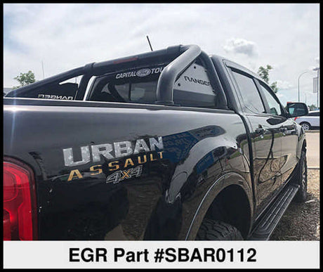Barre de toit sport EGR 2019+ Ford Ranger avec revêtement en poudre noir série S (sans plaques latérales)