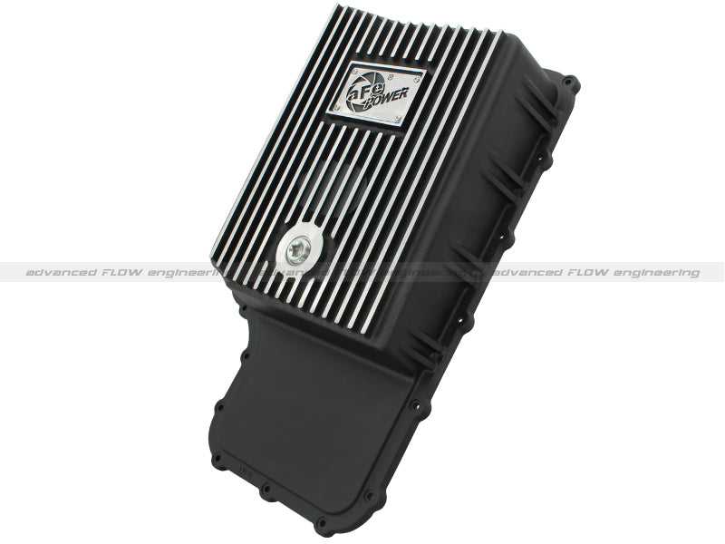 Carter de transmission de puissance aFe usiné noir 11-14 Ford 6R140 Trucks V8 6,7 L (td)