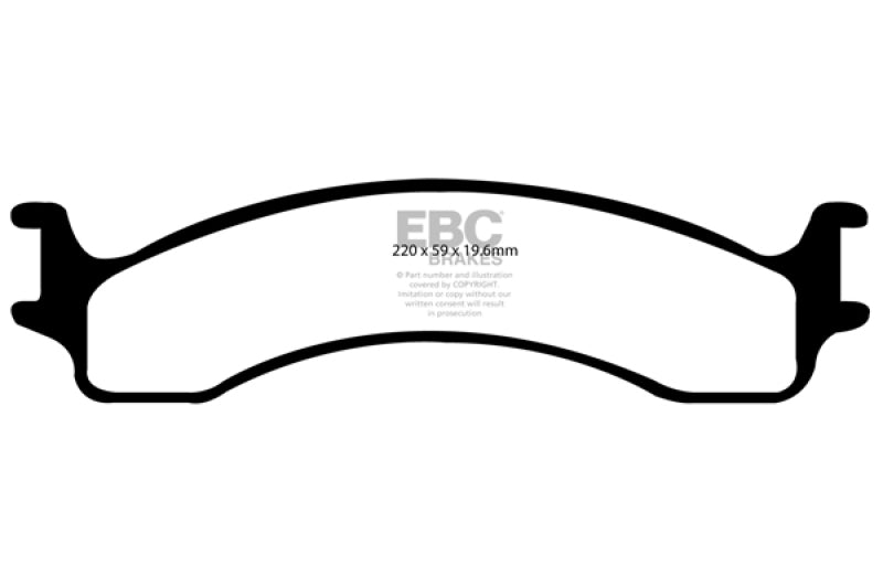 Plaquettes de frein avant extra-robustes EBC 00-02 pour Dodge Ram 2500 Pick-up 5.2 2WD