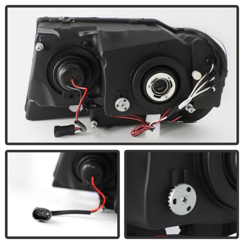 Phares de projecteur Spyder Jeep Grand Cherokee 99-04 LED Halo LED Chrm - PRO-YD-JGC99-HL-C