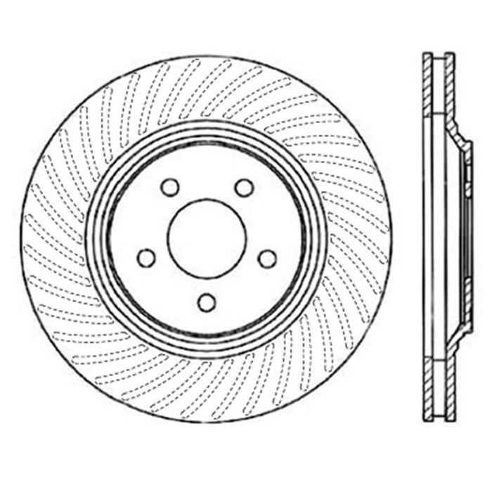 Rotor fendu avant gauche StopTech Power Slot 94-04 Ford Mustang