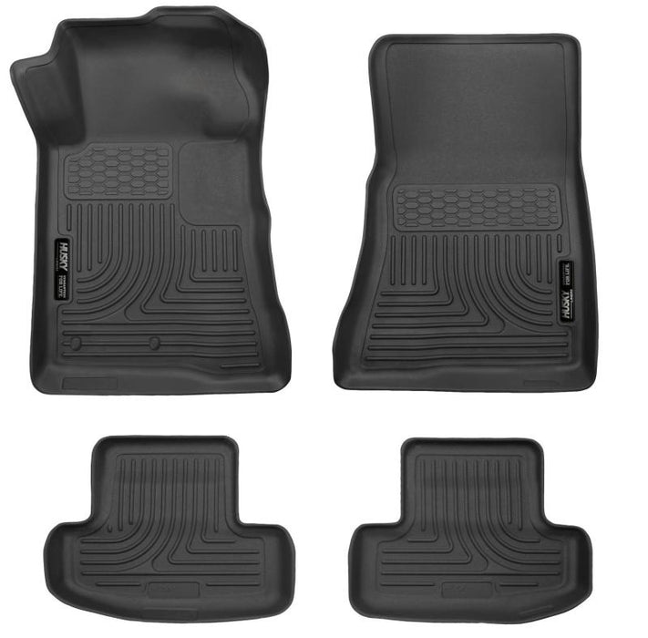 Revêtements de sol noirs Husky Liners 10-12 Ford Mustang WeatherBeater Combo