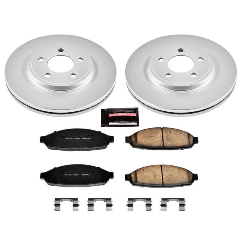Kit de freins Power Stop 03-11 Ford Crown Victoria Z17 Evolution Geomet avec revêtement avant