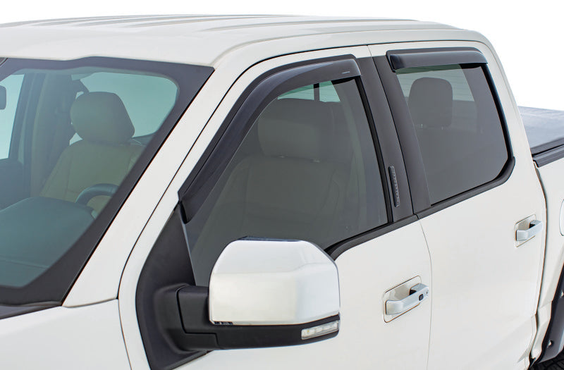 Déflecteur de vent latéral Tape-Onz pour pick-up à cabine allongée Dodge Dakota Stampede 2000-2004 4 pièces - Fumé