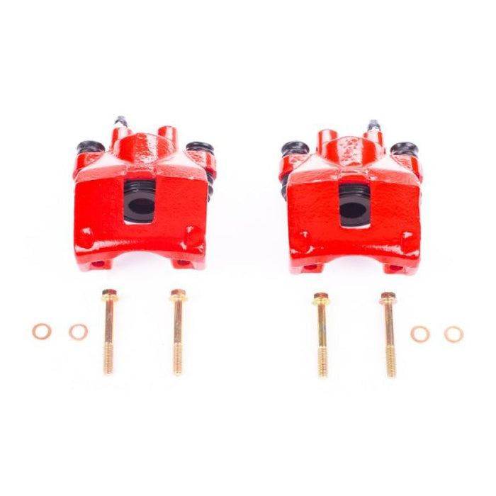 Étriers arrière rouges Power Stop 95-98 Jeep Grand Cherokee sans supports - Paire