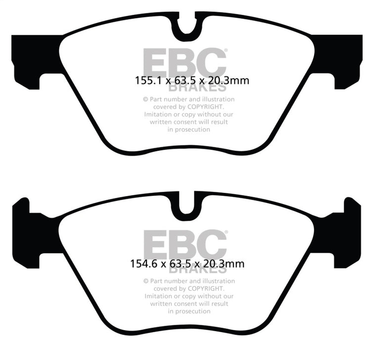 Plaquettes de frein avant EBC 11+ pour BMW 528 2.0 Turbo (F10) Yellowstuff