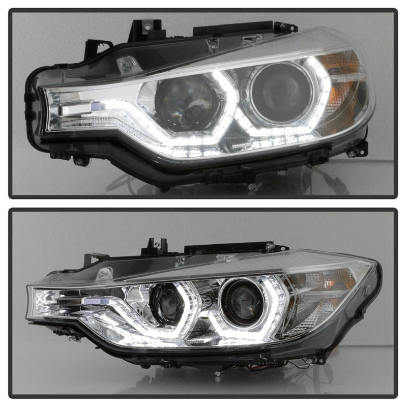 Phares de projecteur Spyder 12-14 BMW F30 Série 3 4DR - LED DRL - Chrome (PRO-YD-BMWF3012-DRL-C)