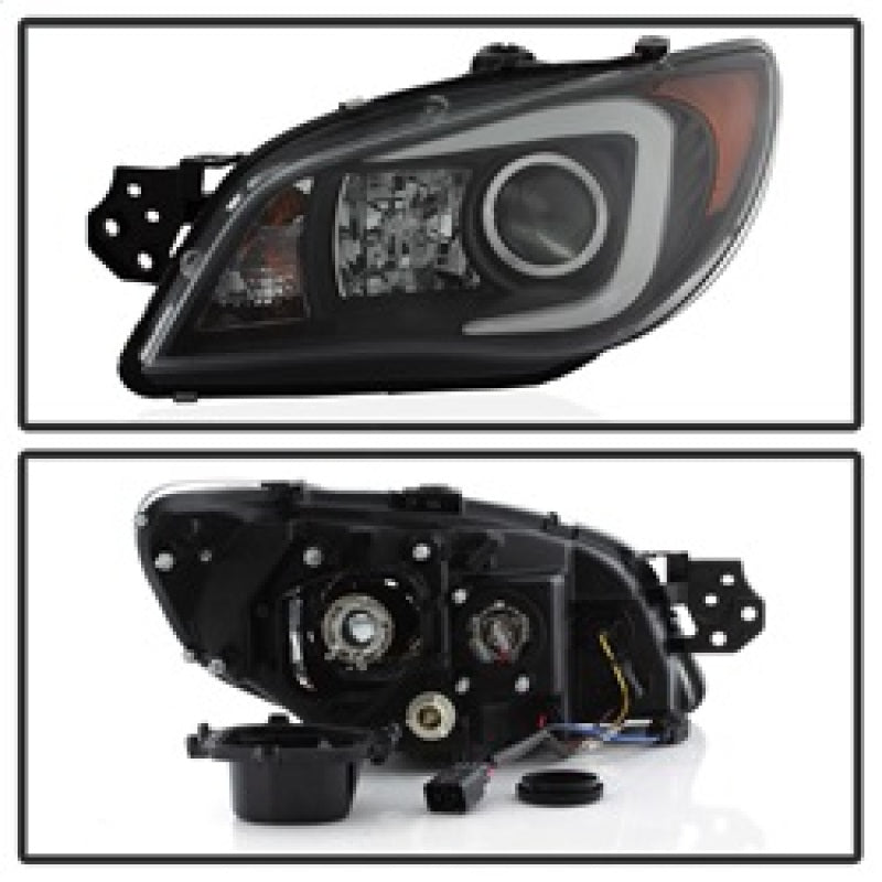 Phares de projecteur Spyder Subaru WRX 06-07 - Modèle HID uniquement - Noir PRO-YD-SWRX06-HID-LBDRL-BK