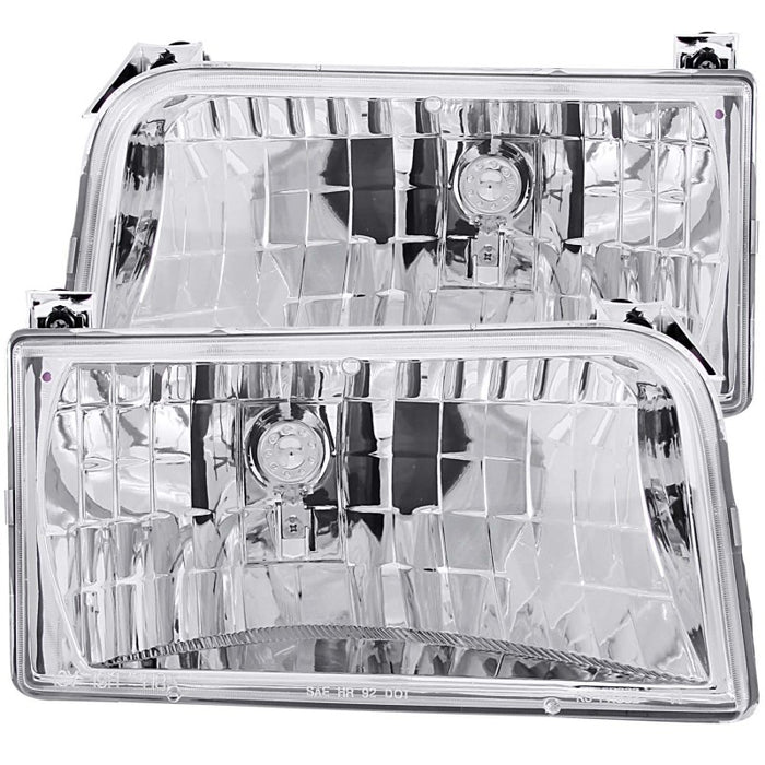 Phares en cristal ANZO 1992-1996 Ford F-150 Chrome