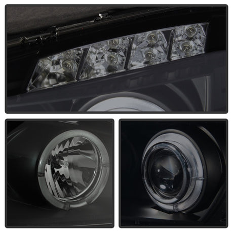 Phares de projecteur Spyder Pontiac Grand Prix 04-08 LED Halo LED Blk Smke PRO-YD-PGP04-HL-BSM