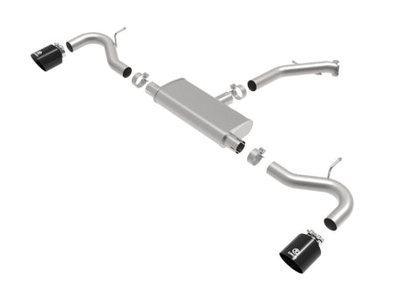 Échappement arrière aFe Takeda Series 2,5 pouces 409 SS 18-20 Hyundai Elantra GT L4-1,6 L (t) avec embouts noirs