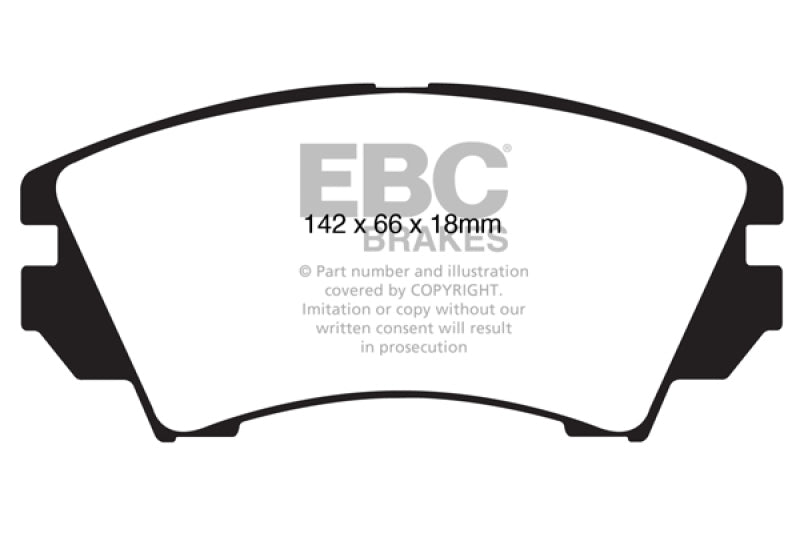 Plaquettes de frein avant EBC 10+ Buick Allure (Canada) 3.0 Yellowstuff