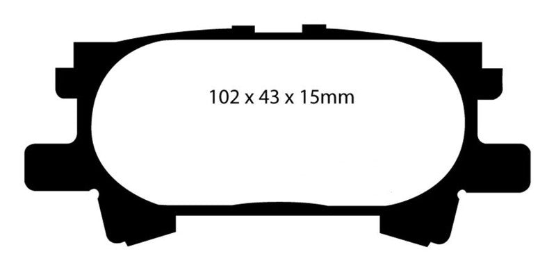 Plaquettes de frein arrière EBC 04-07 Lexus RX330 3.3 Yellowstuff