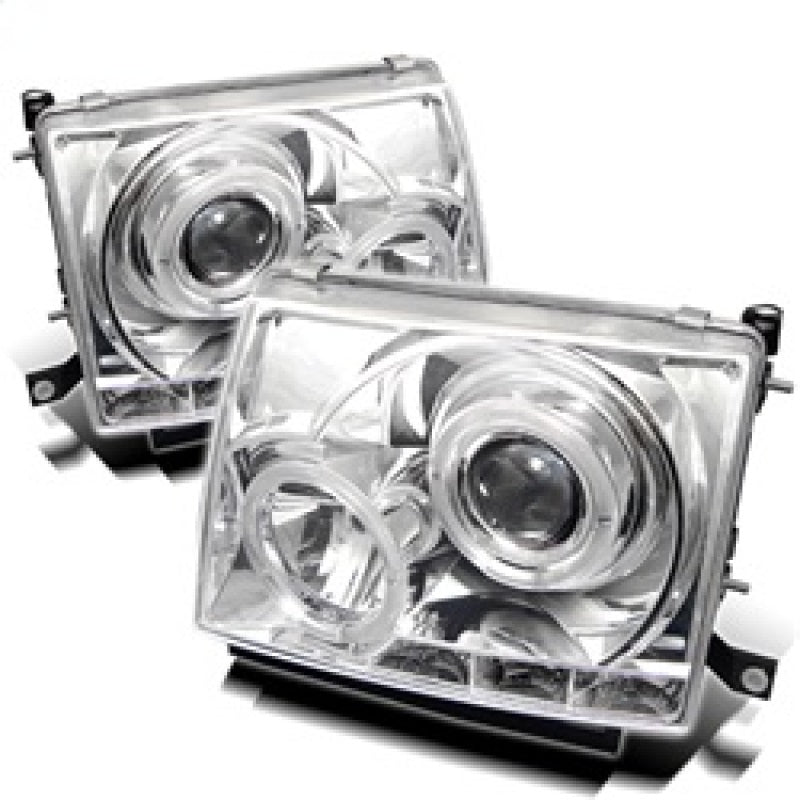 Phares de projecteur Spyder Toyota Tacoma 97-00 LED Halo LED Chrome Haut H1 Bas H1 PRO-YD-TT97-HL-C
