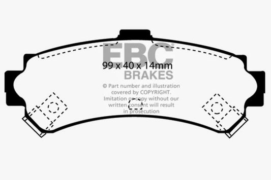 EBC 95-97 Nissan Sentra 1.6 Greenstuff Rear Brake Pads