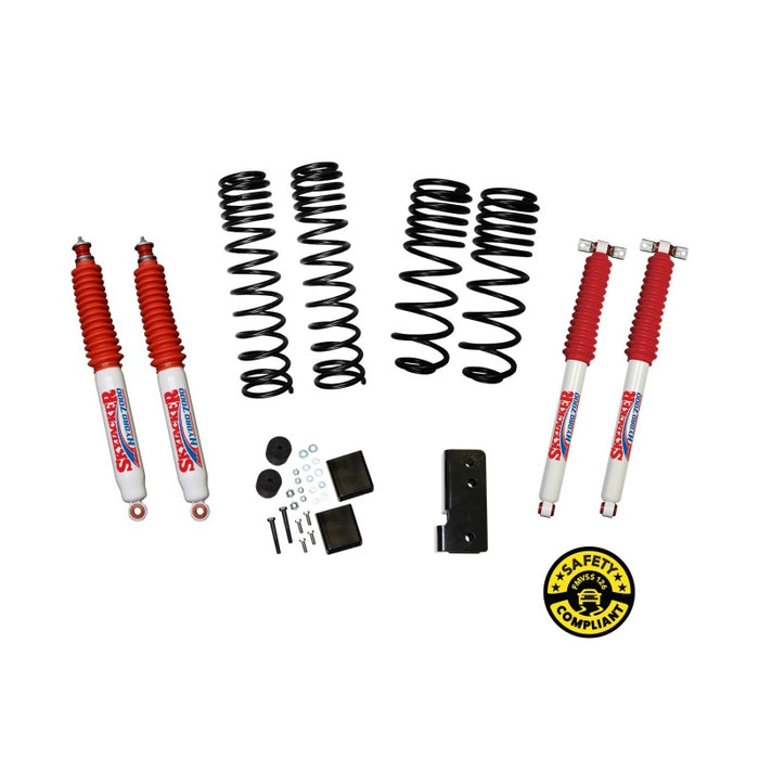 Skyjacker 07-18 Jeep Wrangler JK 2 portes 2WD/4WD Kit de levage à long débattement 2 po-2,5 po avec amortisseurs Hydro 7000