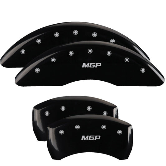 MGP 4 Caliper Covers Engraved Front & Rear MGP Black Finish Silver Char 2015 Mercedes-Benz S550