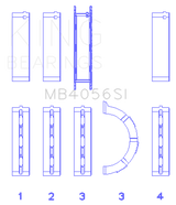 King Engine Bearings 97-07 Ford 2.5L/2.9L/3.0L (Size STD) Main Bearing Set