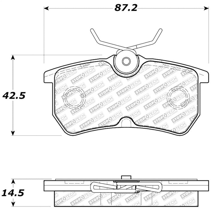 Plaquettes de frein StopTech 01-19 Ford Fiesta/Focus Street Select - Arrière