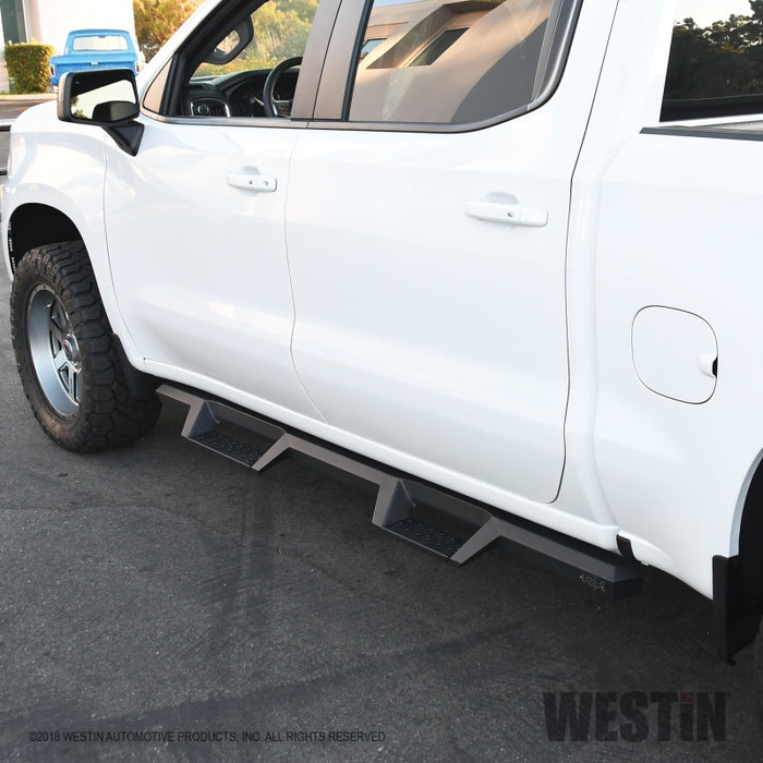 Marchepieds Westin 2019 Chevrolet Silverado / GMC Sierra 1500 Crew Cab Drop Nerf - Noir texturé