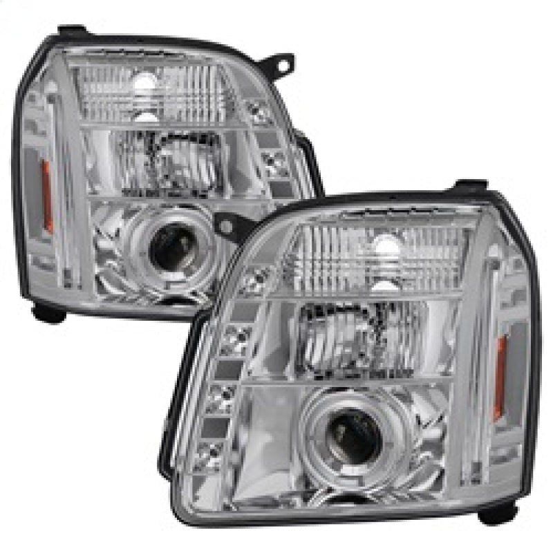 Phares de projecteur Spyder GMC Yukon 07-14/GMC Yukon XL 07-14 LED Halo LED Chrome PRO-YD-GY07-HL-C