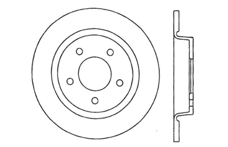 StopTech 04-10 Mazda3 Drilled Left Rear Rotor