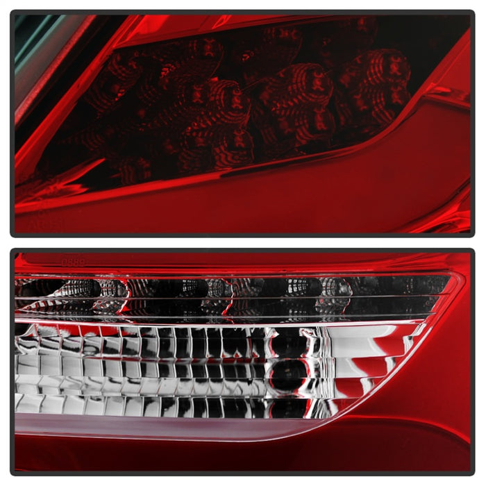 Feux arrière à LED Spyder 12-14 Ford Focus 5DR - Rouge transparent (ALT-YD-FF12-LED-RC)