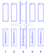King Engine Bearings GM LS1/2/4/6 (Housing Bore +.010) (Size .010 Oversized) Main Bearing Set