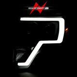 Barre lumineuse de projecteur ANZO 2009-2014 Ford F-150 HL noir ambre