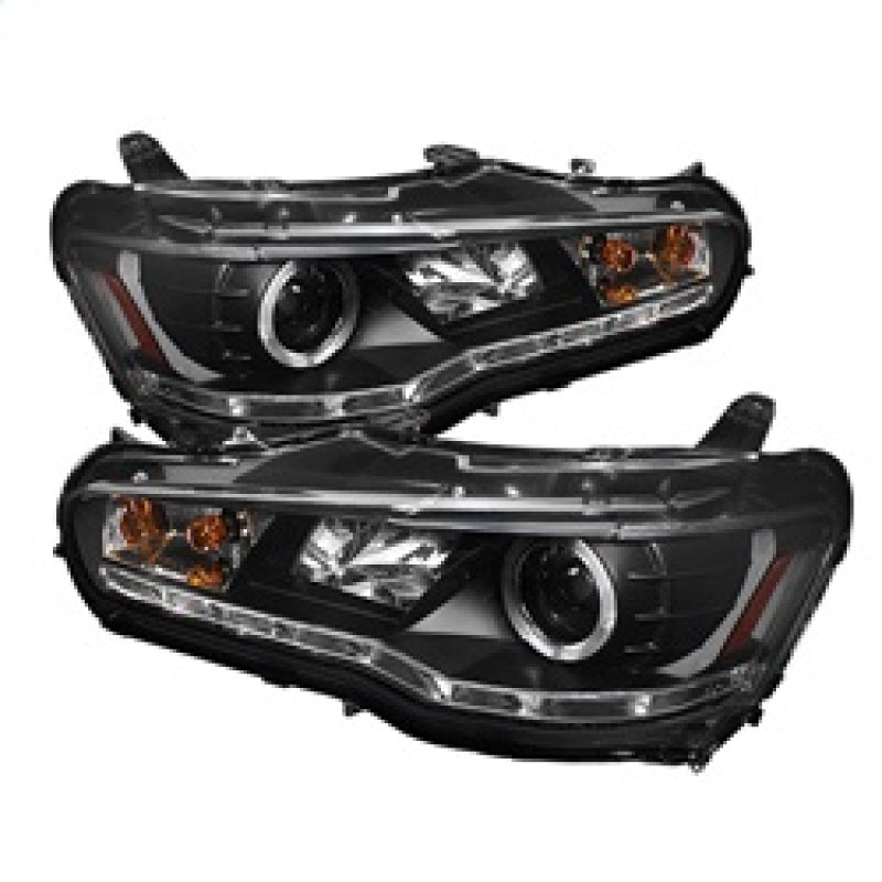 Spyder Mitsubishi Lancer/EVO-10 08-14 Projecteur Xénon/HID-LED Halo DRL Blk PRO-YD-ML08-HID-DRL-BK