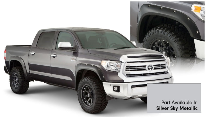 Élargisseurs de benne Bushwacker 16-18 Toyota Tundra Fleetside Pocket Style 4 pièces 66,7/78,7/97,6 po - Silver Sky