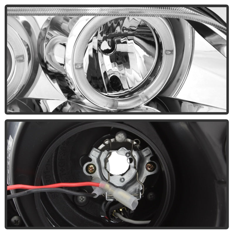 Phares de projecteur Spyder BMW Z3 96-02 LED Halo Chrome High H1 Low H1 PRO-YD-BMWZ396-HL-C