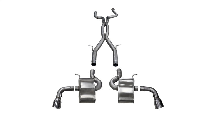 Corsa 16-18 Chevy Camaro SS 6,2 L Xtreme 2,75 po Cat-Back double sortie arrière avec embouts polis simples de 4,5 po