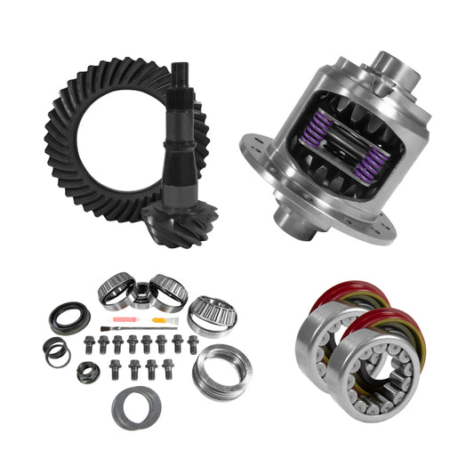 Yukon 9.5in GM 4.11 Rear Ring & Pinion Install Kit 33 Spline Positraction Axle Bearing and Seals