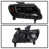 xTune Chevy Colorado 15-17 Halogen Only Projector Headlights - Black Smoked PRO-JH-CCO04-LBDRL-BSM