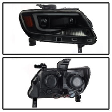 Phares de projecteur halogènes uniquement xTune Chevy Colorado 15-17 - Noir fumé PRO-JH-CCO04-LBDRL-BSM