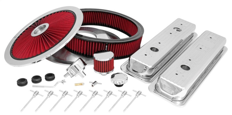 Kit de décoration de moteur Spectre SB Chevy Centerbolt Deluxe - Rouge