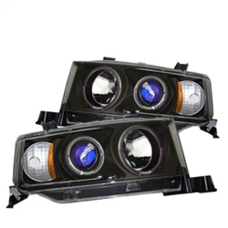 Phares de projecteur Spyder Scion XB 03-07 LED Halo noir haut H1 bas 9006 PRO-YD-TSXB03-HL-BK