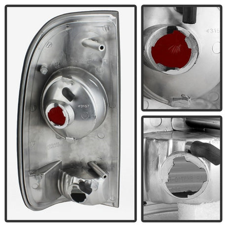 Feux arrière Spyder Ford F150 Styleside 97-03/F250/350/450/550 style européen noir fumé ALT-YD-FF15097-BSM
