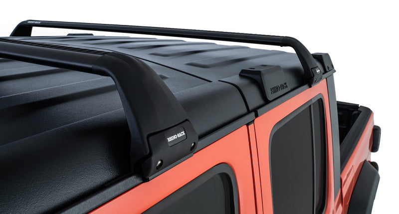 Barres de toit Rhino-Rack 07-22 pour Jeep Wrangler JK/JL 4 portes Hard Top Vortex SG 2 barres - Noir