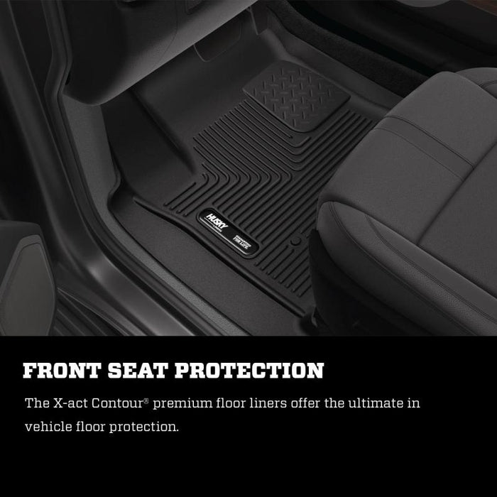 Revêtements de sol noirs Husky Liners 07-12 GM Silverado/Tahoe/Suburban/Escalade X-Act Contour (2e siège)