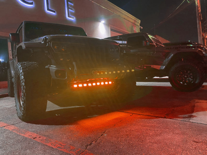 ORACLE Lighting 18-22 Jeep Wrangler JL Skid Plate w/ Integr LED Emitters - Amber