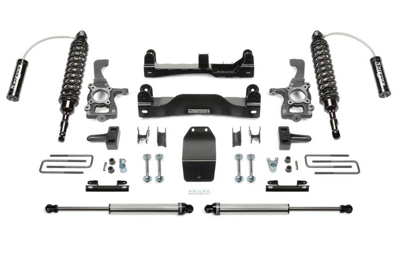 Système de performance Fabtech 09-13 Ford F150 4WD 4 pouces avec DLS 2.5 C/O Resi et DLS Rr