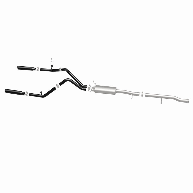 Cat-Back MagnaFlow SYS 3,5 pouces à embouts arrière divisés doubles noirs 10-13 Chevy Silverado / GMC Sierra 5,3 L